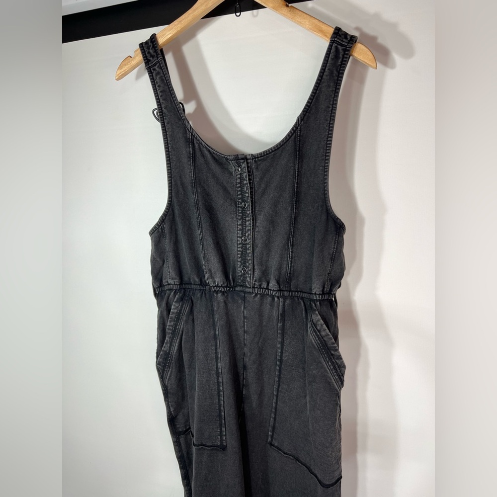 Anthropologie Saturday/Sunday Charcoal Knit Jumpsuit - Picture 4 of 8